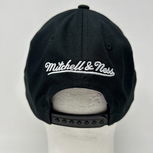 Chicago Blackhawks Hat Cap Black Mitchell & Ness Snapback Rope Roping Corded NHL - Picture 3 of 10